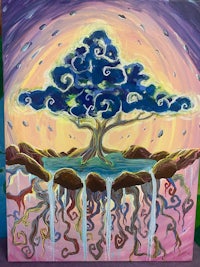 a painting of a tree of life