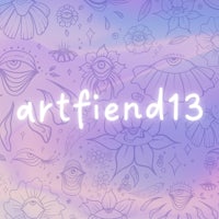 a purple background with the words artfriend13 on it